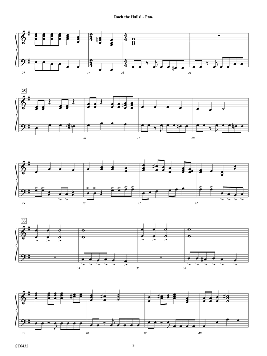 Rock The Halls!: Piano Rock The Halls!: Piano Piano Solo scores gallery preview page 2