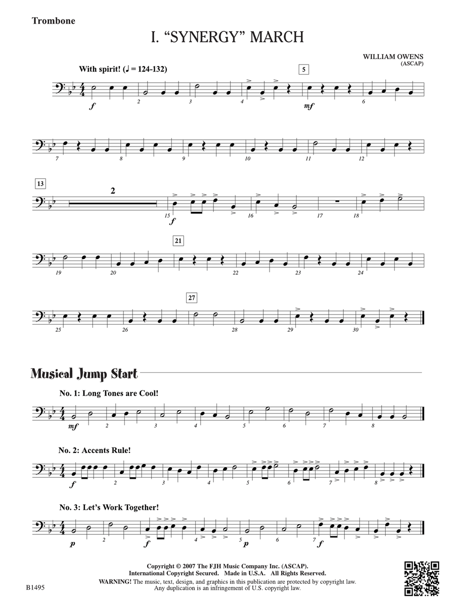 Curtain Up! (Complete Concert Starter Series Vol. 1): Trombone Trombone scores gallery preview page 1
