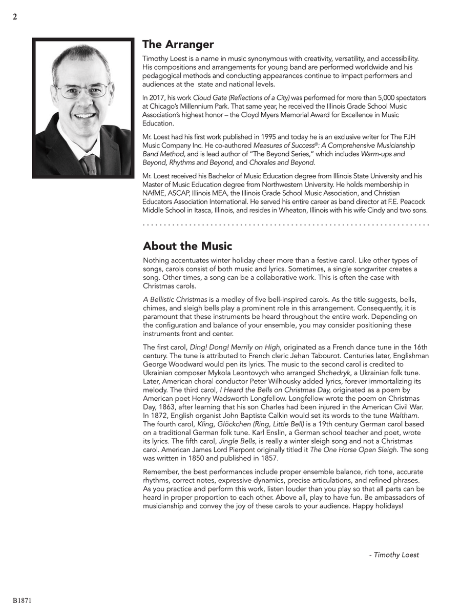 A Bellistic Christmas: Score Concert Band scores gallery preview page 2