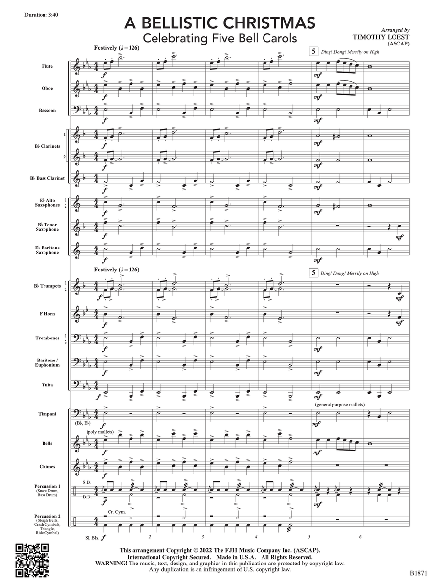 A Bellistic Christmas: Score Concert Band scores gallery preview page 3