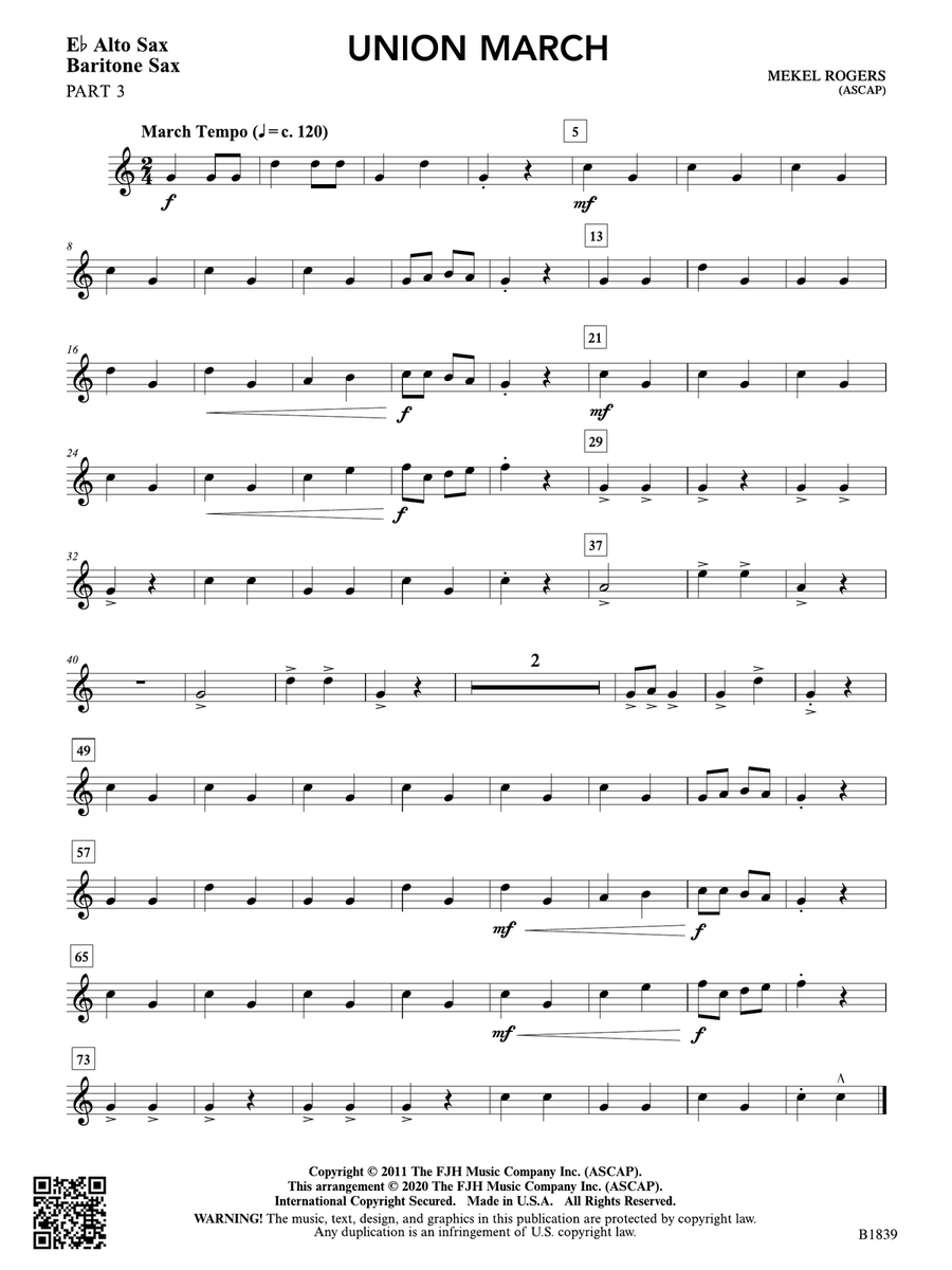 Union March: Part 3 - E-flat Instruments String Orchestra scores gallery preview page 1