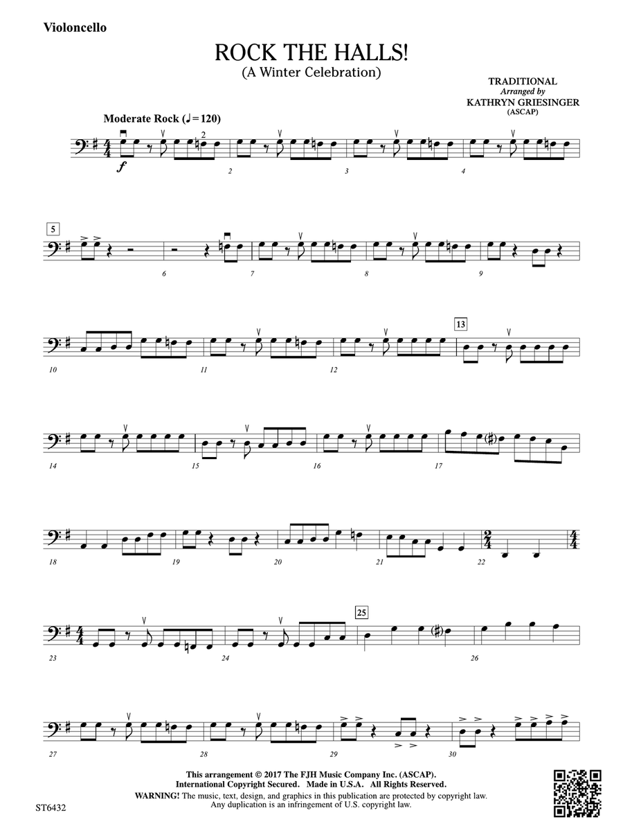 Rock The Halls!: Violoncello Part scores gallery preview page 1
