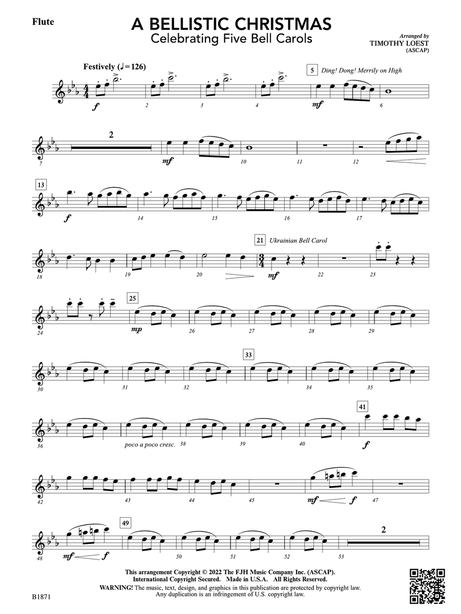 A Bellistic Christmas: Flute Flute scores gallery preview page 1