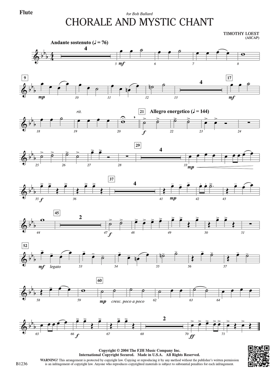 Chorale and Mystic Chant: Flute Flute scores gallery preview page 1