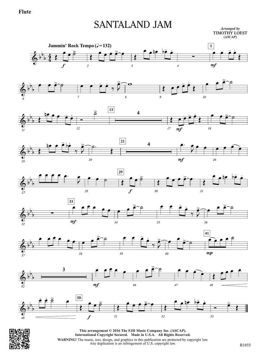 Santaland Jam: Flute Santaland Jam: Flute Flute scores gallery preview page 1