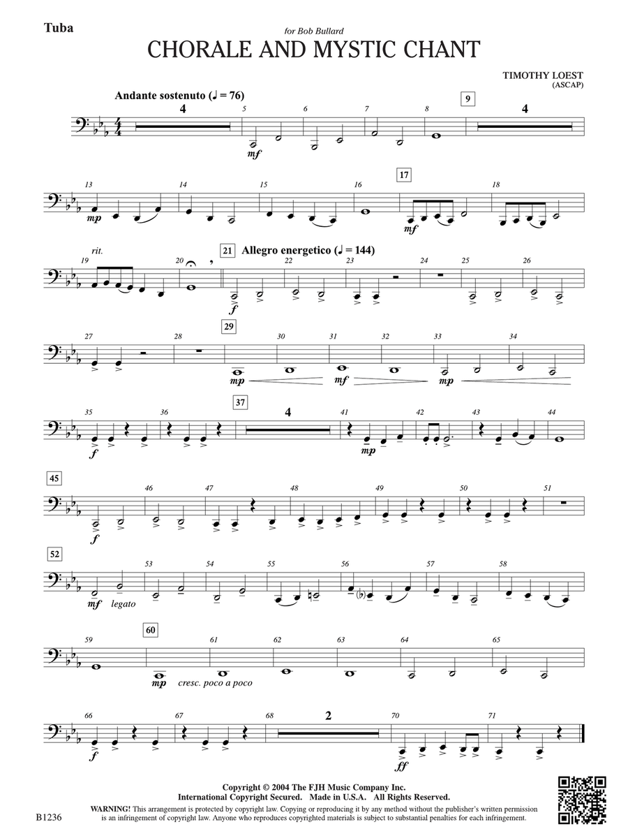 Chorale and Mystic Chant: Tuba Tuba scores gallery preview page 1