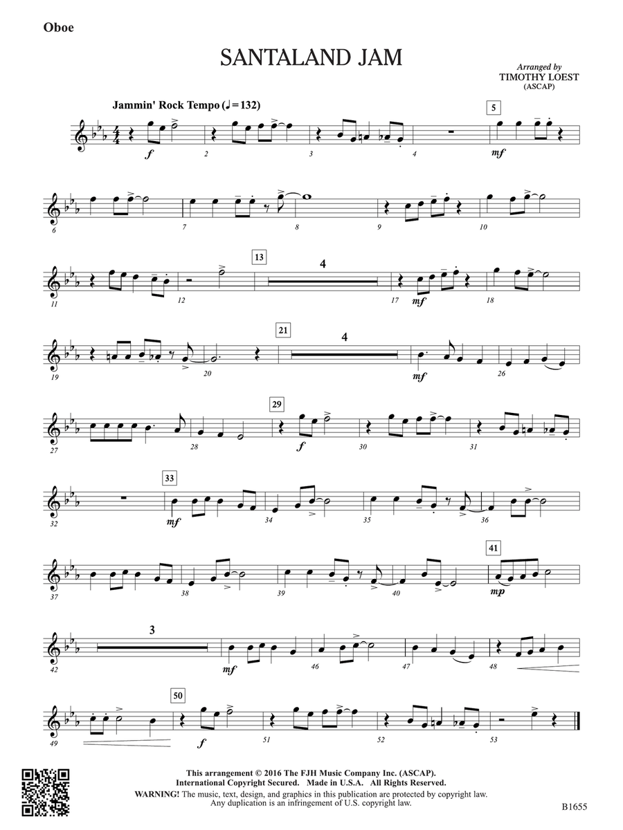 Santaland Jam: Oboe Santaland Jam: Oboe Oboe scores gallery preview page 1