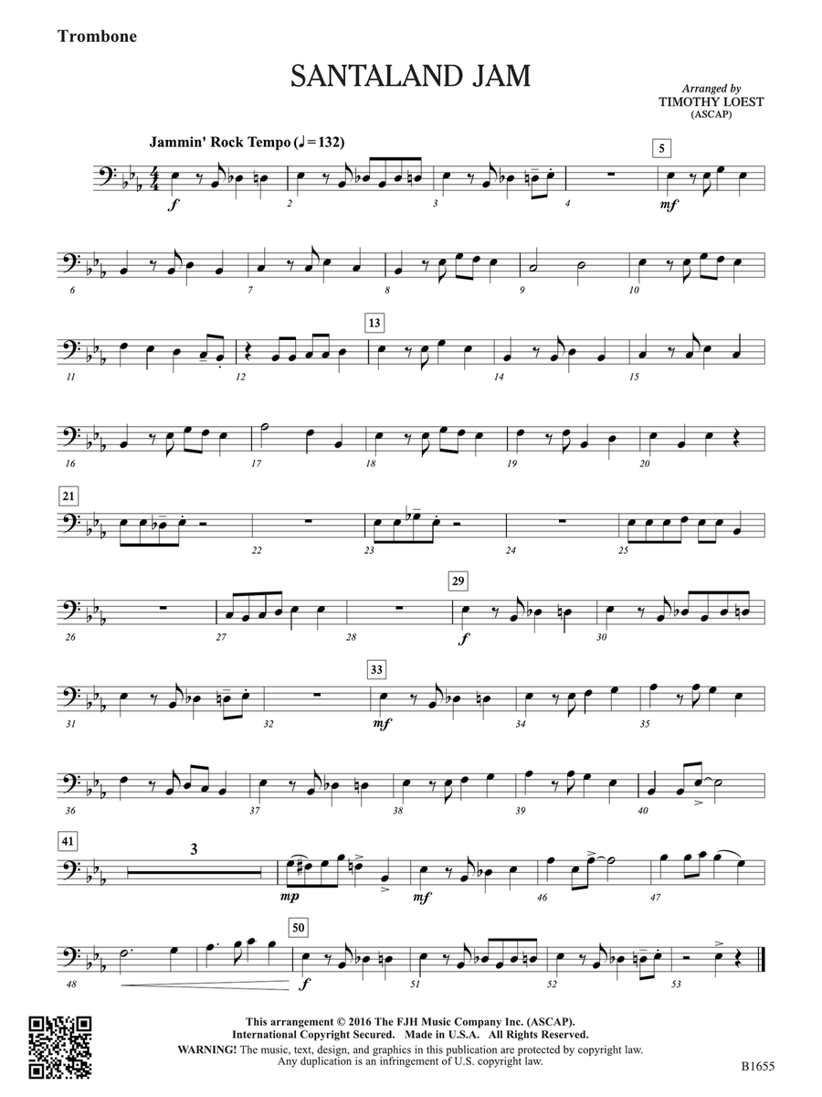 Santaland Jam: Trombone Santaland Jam: Trombone Trombone scores gallery preview page 1