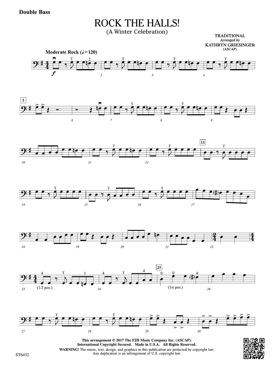 Rock The Halls!: Double Bass Double Bass scores gallery preview page 1