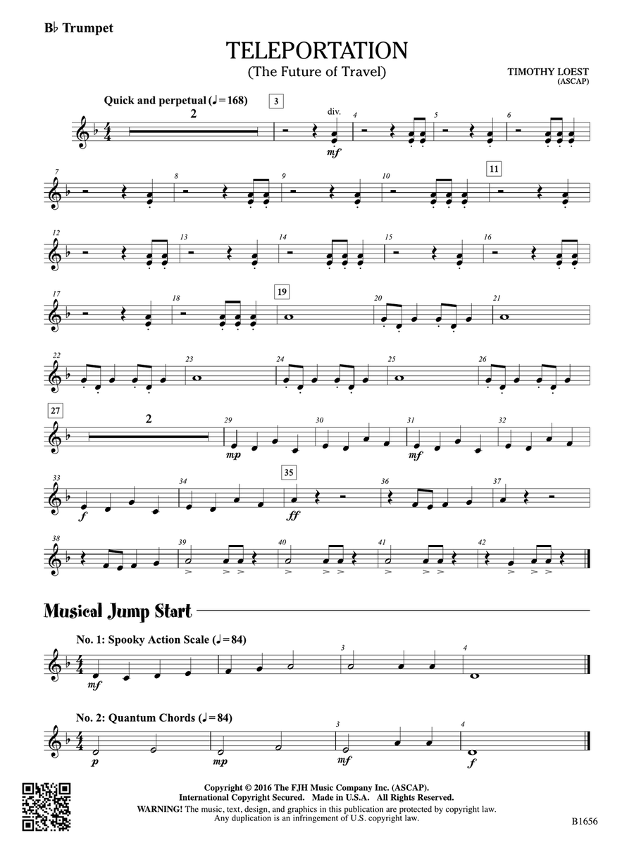 Teleportation: B-flat Trumpet B-Flat Trumpet scores gallery preview page 1