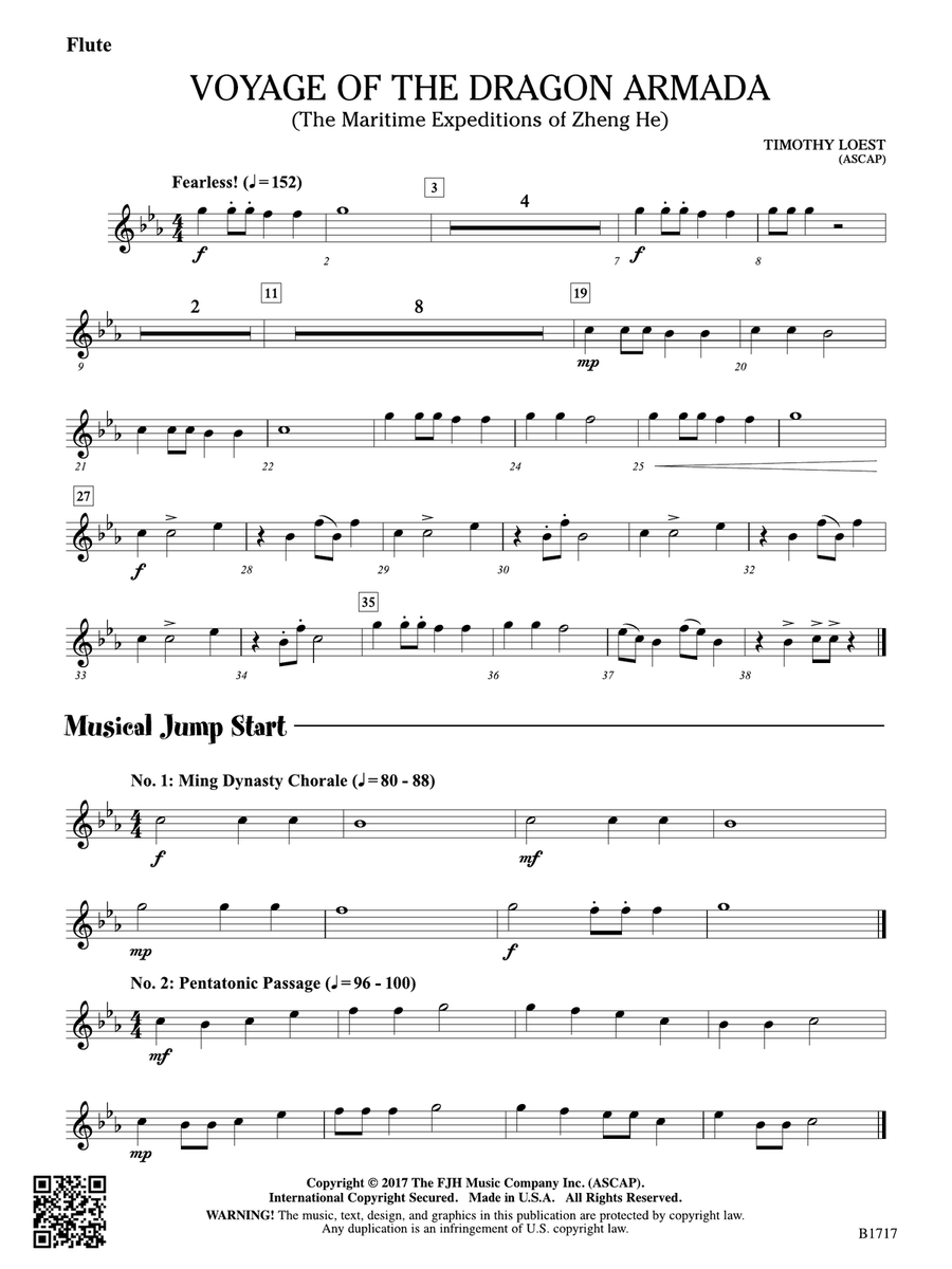 Voyage of the Dragon Armada: Flute Flute scores gallery preview page 1