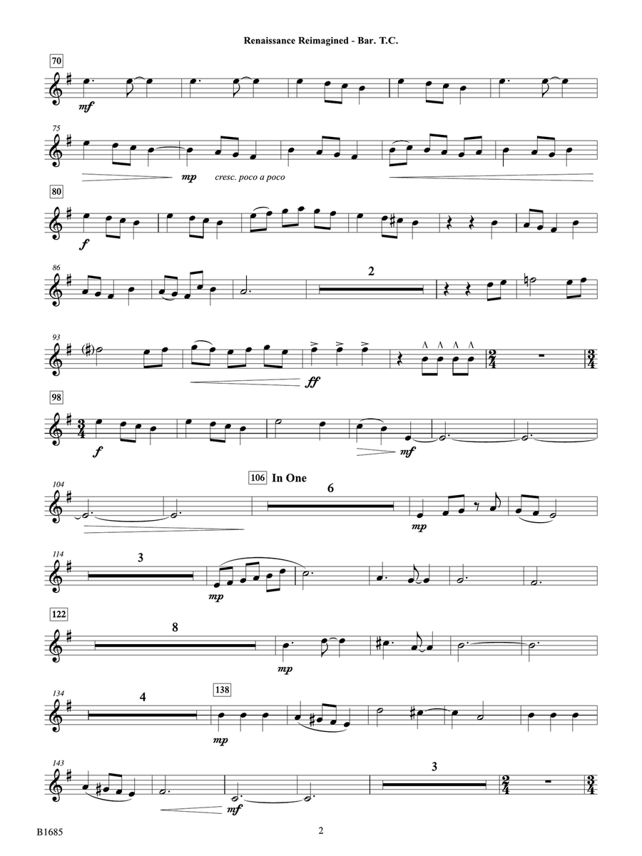 Renaissance Reimagined: Baritone T.C. Baritone Horn TC scores gallery preview page 2