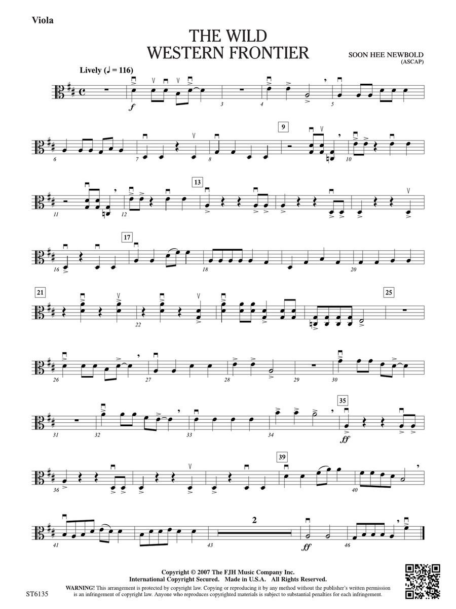 The Wild Western Frontier: Viola Viola scores gallery preview page 1