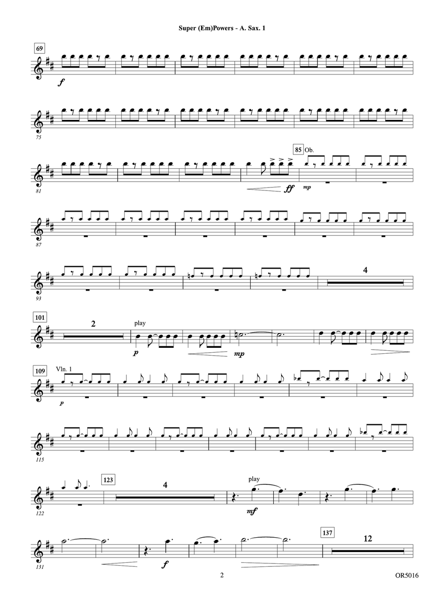 Super (Em)Powers: E-flat Alto Saxophone 1 Alto Saxophone scores gallery preview page 2
