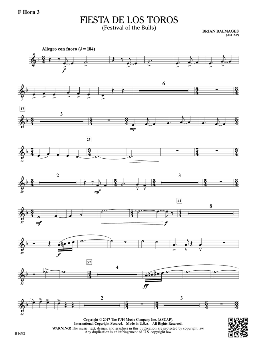 Fiesta de los Toros: F Horn 3 Horn scores gallery preview page 1