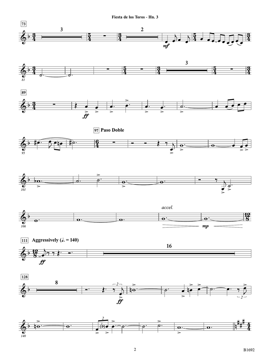 Fiesta de los Toros: F Horn 3 Horn scores gallery preview page 2