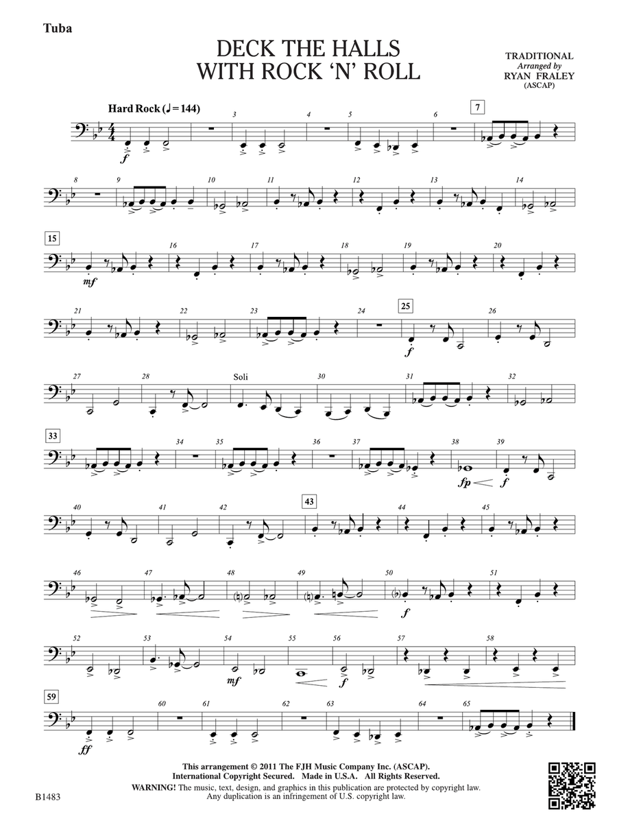 Deck the Halls with Rock 'n' Roll: Tuba Tuba scores gallery preview page 1