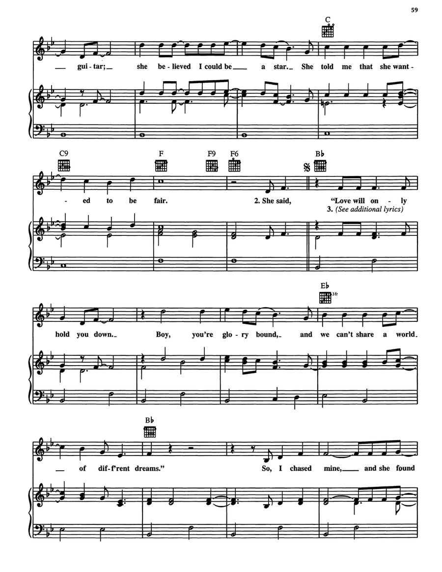 Dixie Road Piano, Vocal, Guitar scores gallery preview page 2