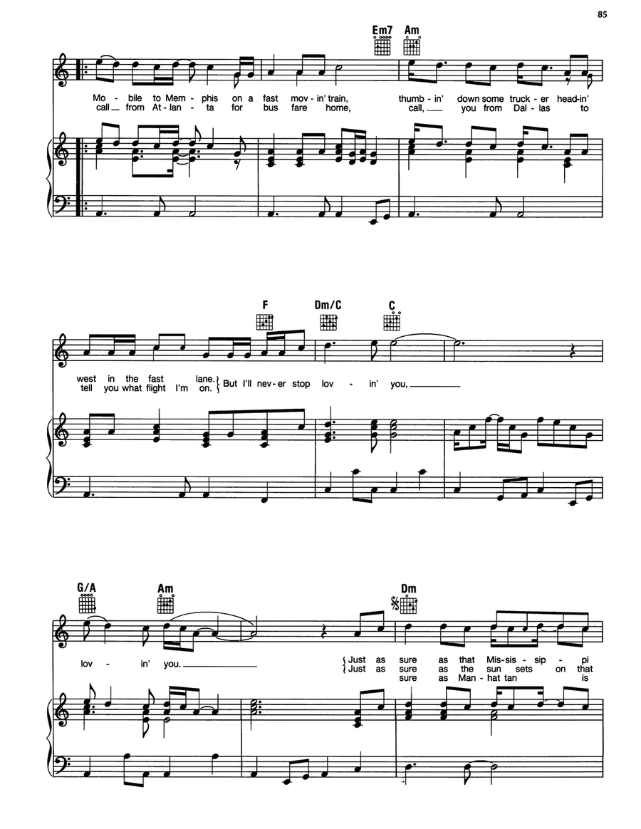 I'll Never Stop Loving You Piano, Vocal, Guitar scores gallery preview page 2