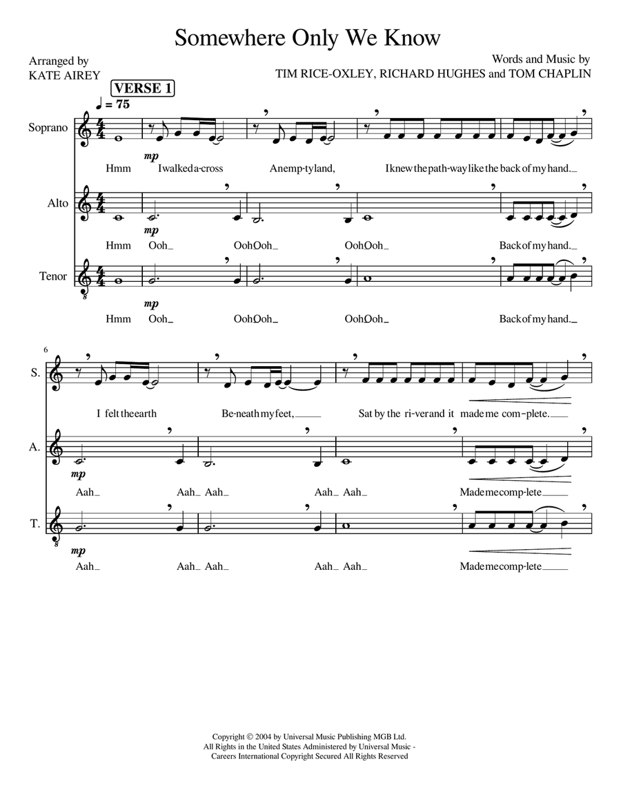 Somewhere Only We Know Somewhere Only We Know SAT scores gallery preview page 1