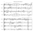 THREE FOLK SONG MEDLEY Clarinet Quartet scores gallery preview page 3