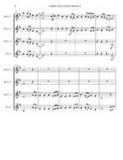 THREE FOLK SONG MEDLEY Clarinet Quartet scores gallery preview page 5