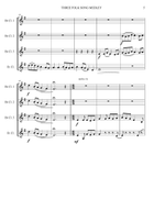 THREE FOLK SONG MEDLEY Clarinet Quartet scores gallery preview page 6