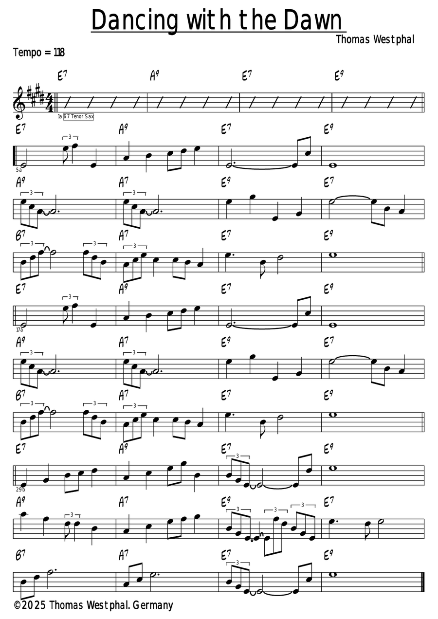 Dancing with the Dawn Dancing with the Dawn Piano scores gallery preview page 1