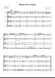 Minuet in G Major, Johann Sebastian Bach, arrangement for string quartet