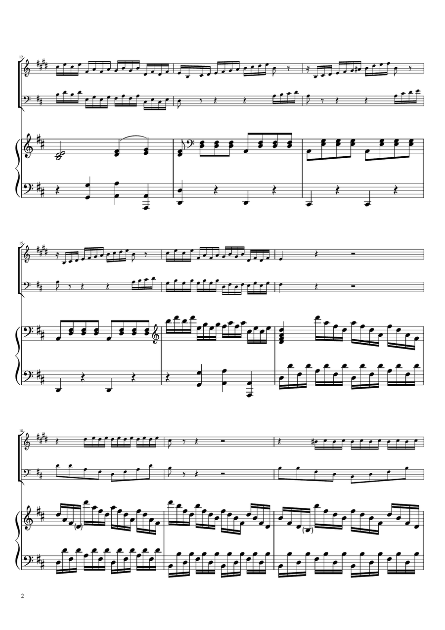 Sonta for 2 Pianos D major KV448 6.375a / Clarinet & Cello, Piano trio by Wolfgang Amadeus Mozart Clarinet - Digital Sheet Music page 2
