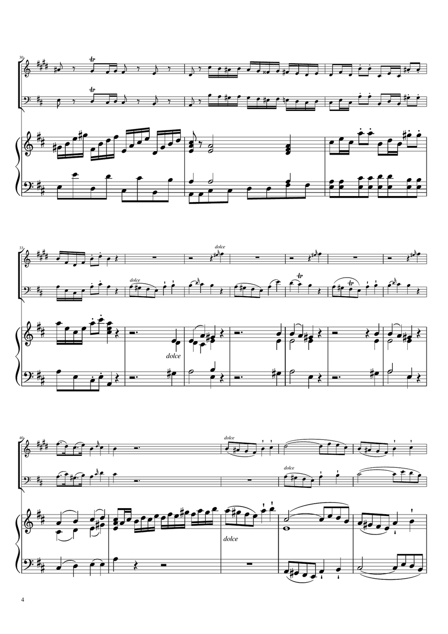 Sonta for 2 Pianos D major KV448 6.375a / Clarinet & Cello, Piano trio by Wolfgang Amadeus Mozart Clarinet - Digital Sheet Music page 4