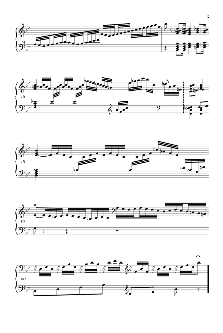 Preludio XXI BWV866 - Johann Sebastian Bach Piano Solo scores gallery preview page 3