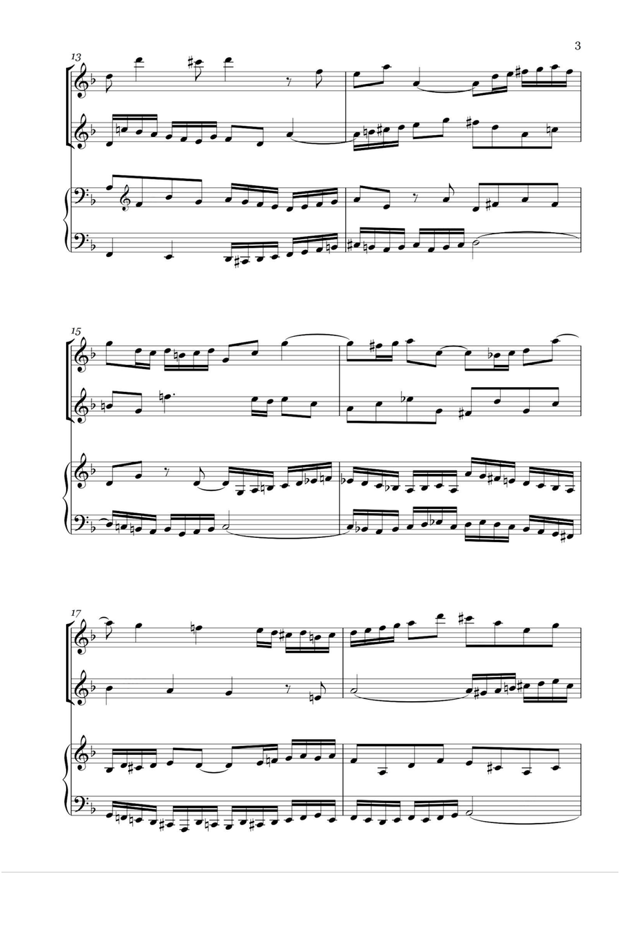 Concerto for 2 Violins in D minor, BWV 1043 - Johann Sebastian Bach String Duet scores gallery preview page 3