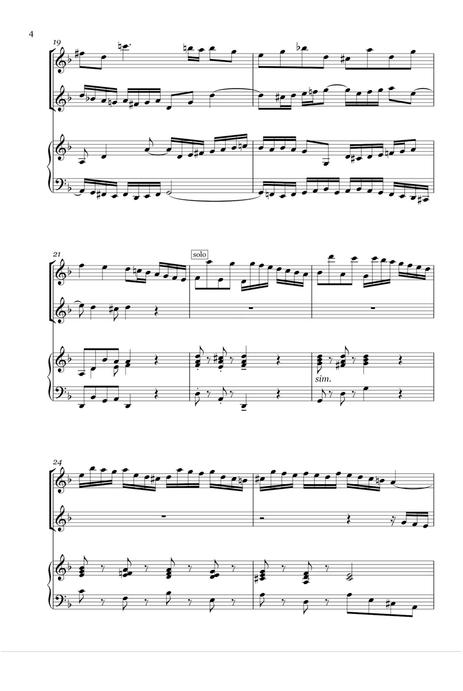 Concerto for 2 Violins in D minor, BWV 1043 - Johann Sebastian Bach String Duet scores gallery preview page 4