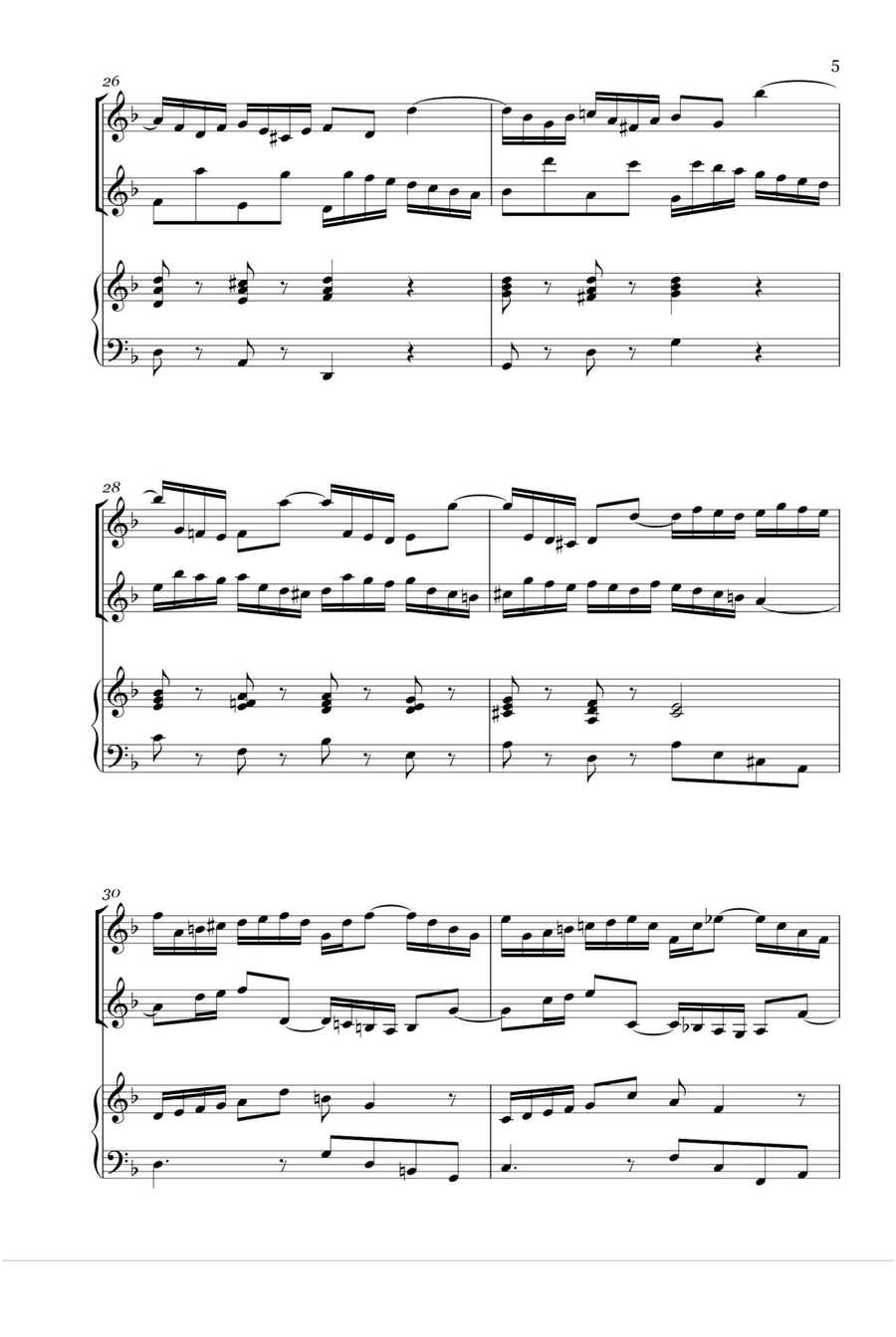 Concerto for 2 Violins in D minor, BWV 1043 - Johann Sebastian Bach String Duet scores gallery preview page 5