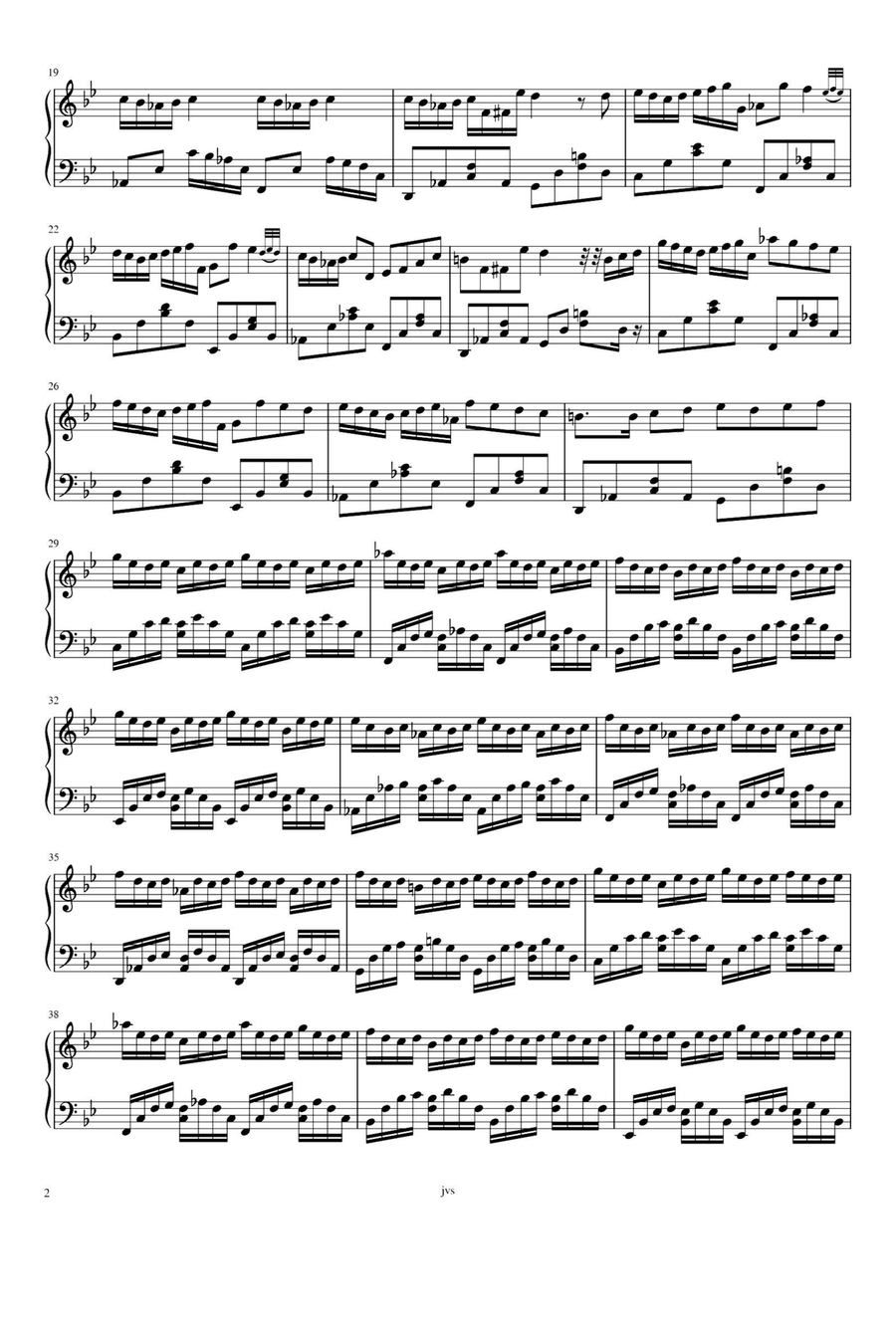 Prelude & Fugue in G minor - Johann Sebastian Bach Piano Solo scores gallery preview page 2