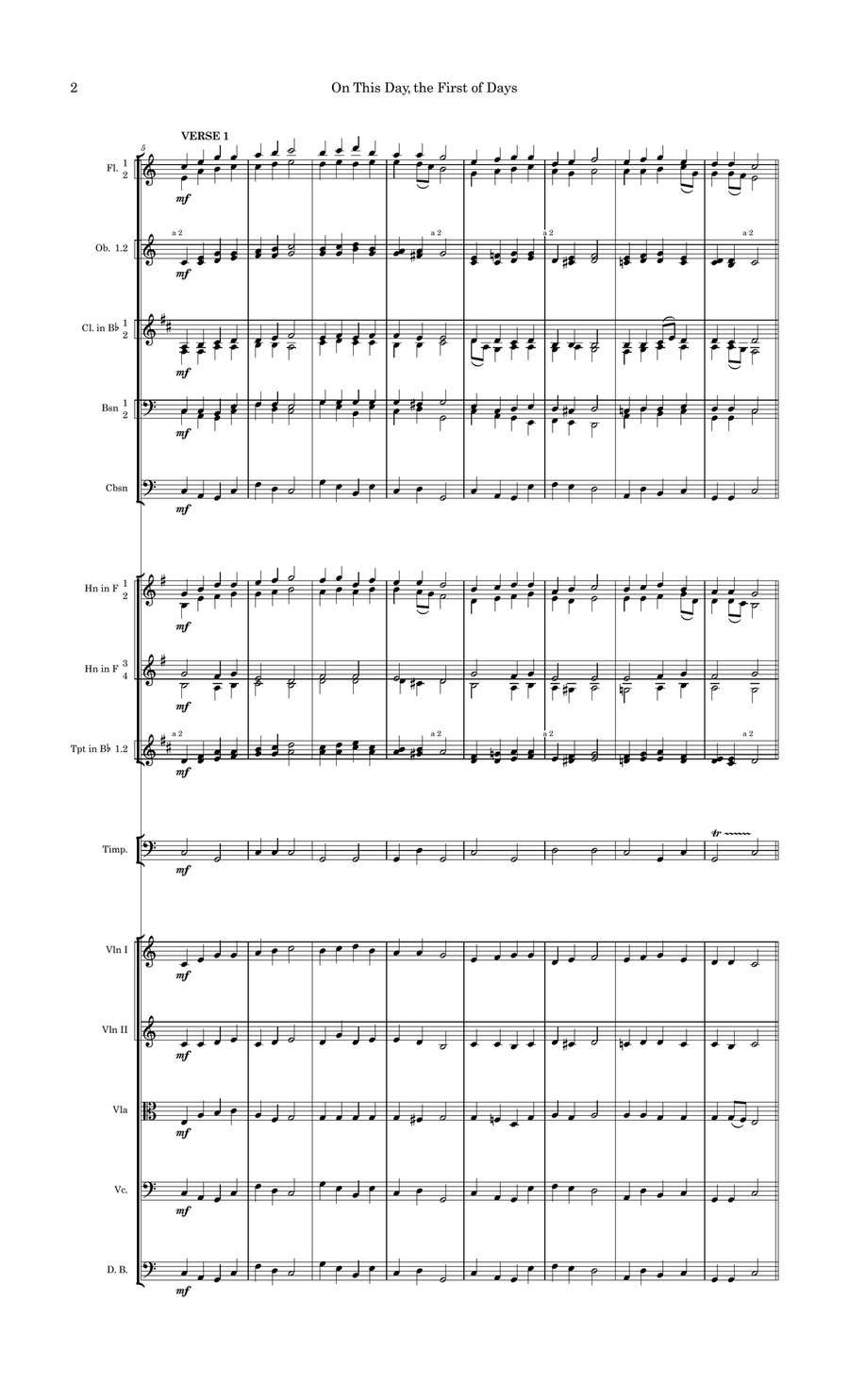 On This Day, the First of Days Full Orchestra scores gallery preview page 4