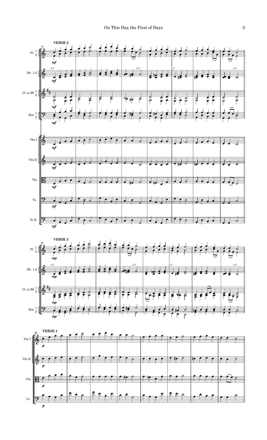 On This Day, the First of Days Full Orchestra scores gallery preview page 5