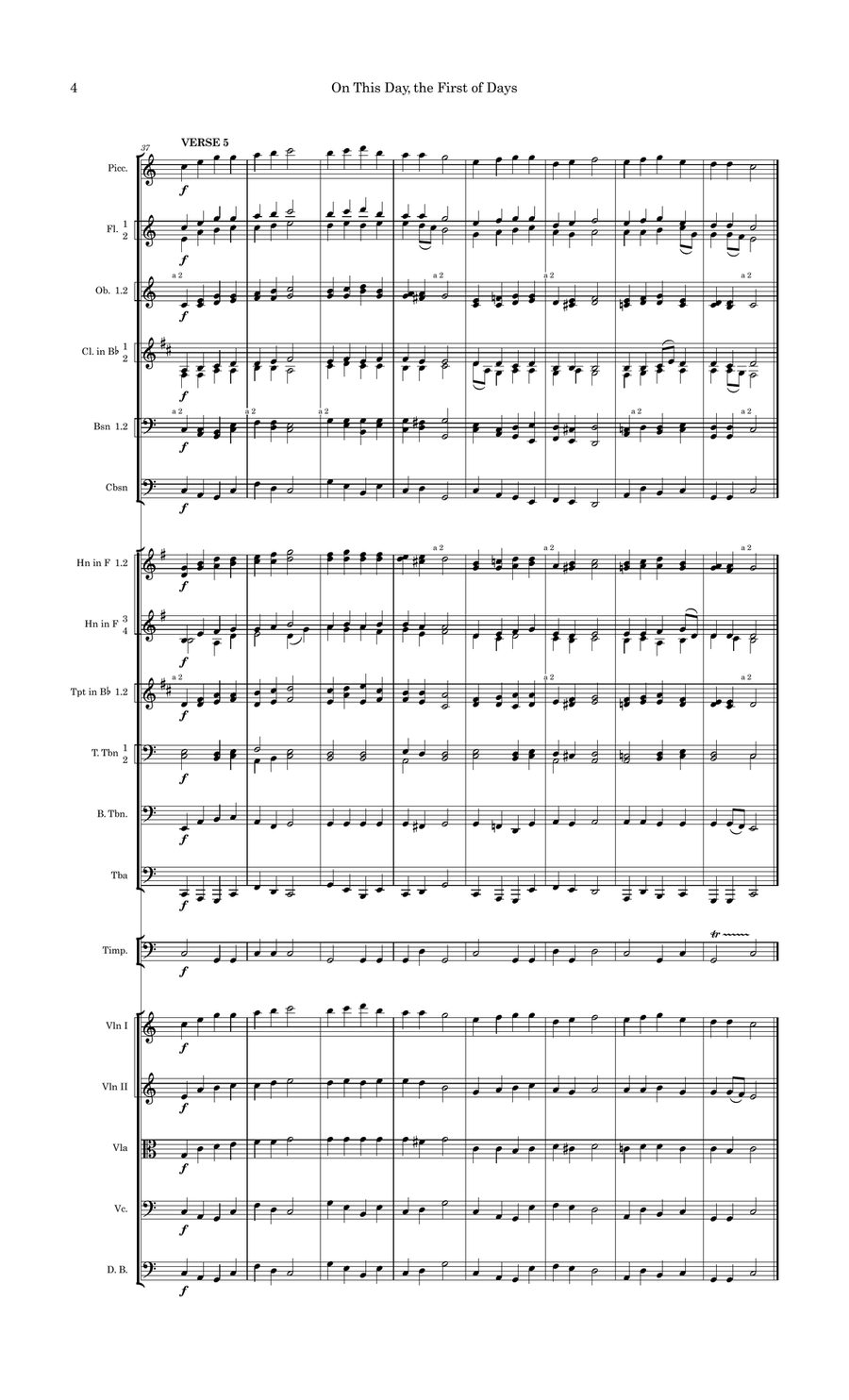On This Day, the First of Days Full Orchestra scores gallery preview page 6