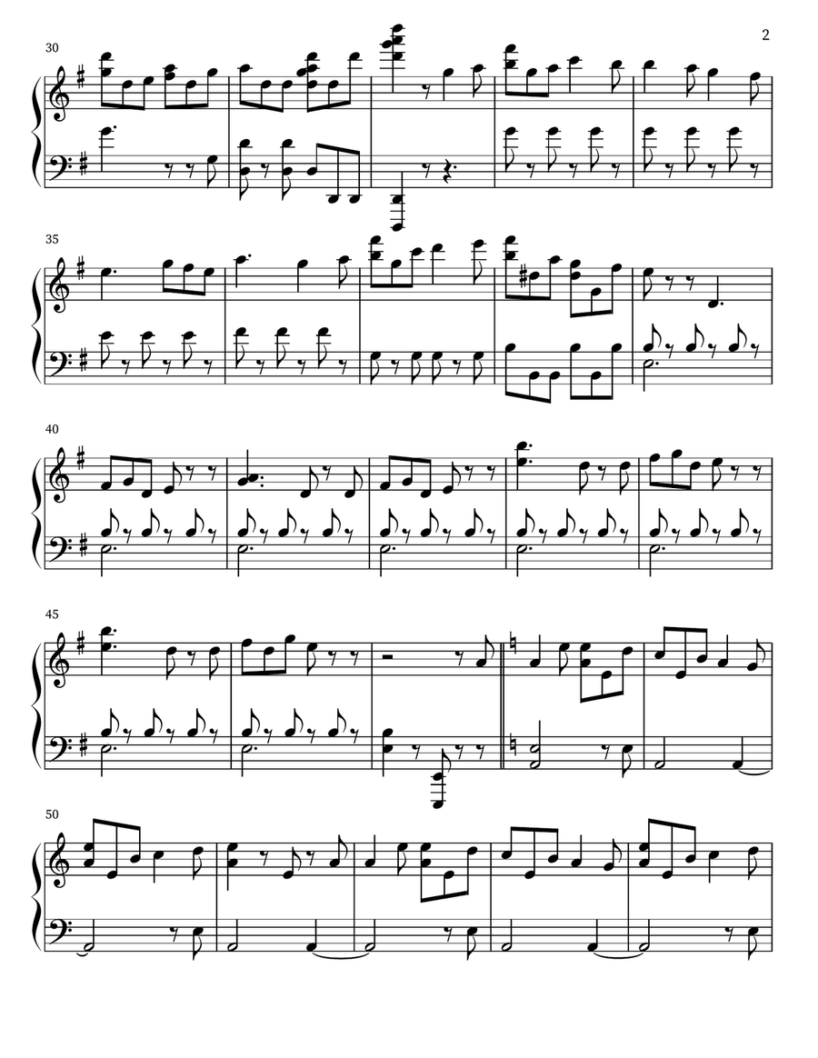 God Rest Ye Merry Gentlemen Piano Solo scores gallery preview page 2