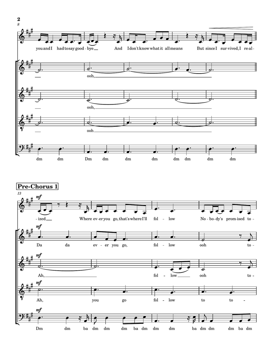 Die With A Smile Die With A Smile 4-Part scores gallery preview page 2