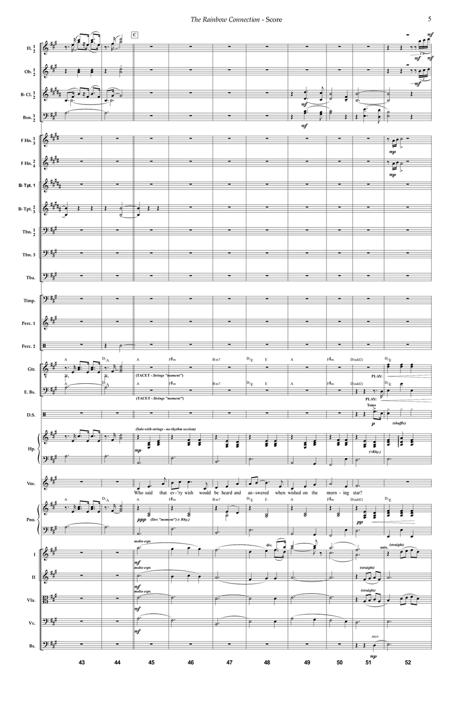 Rainbow Connection Rainbow Connection Full Orchestra scores gallery preview page 5