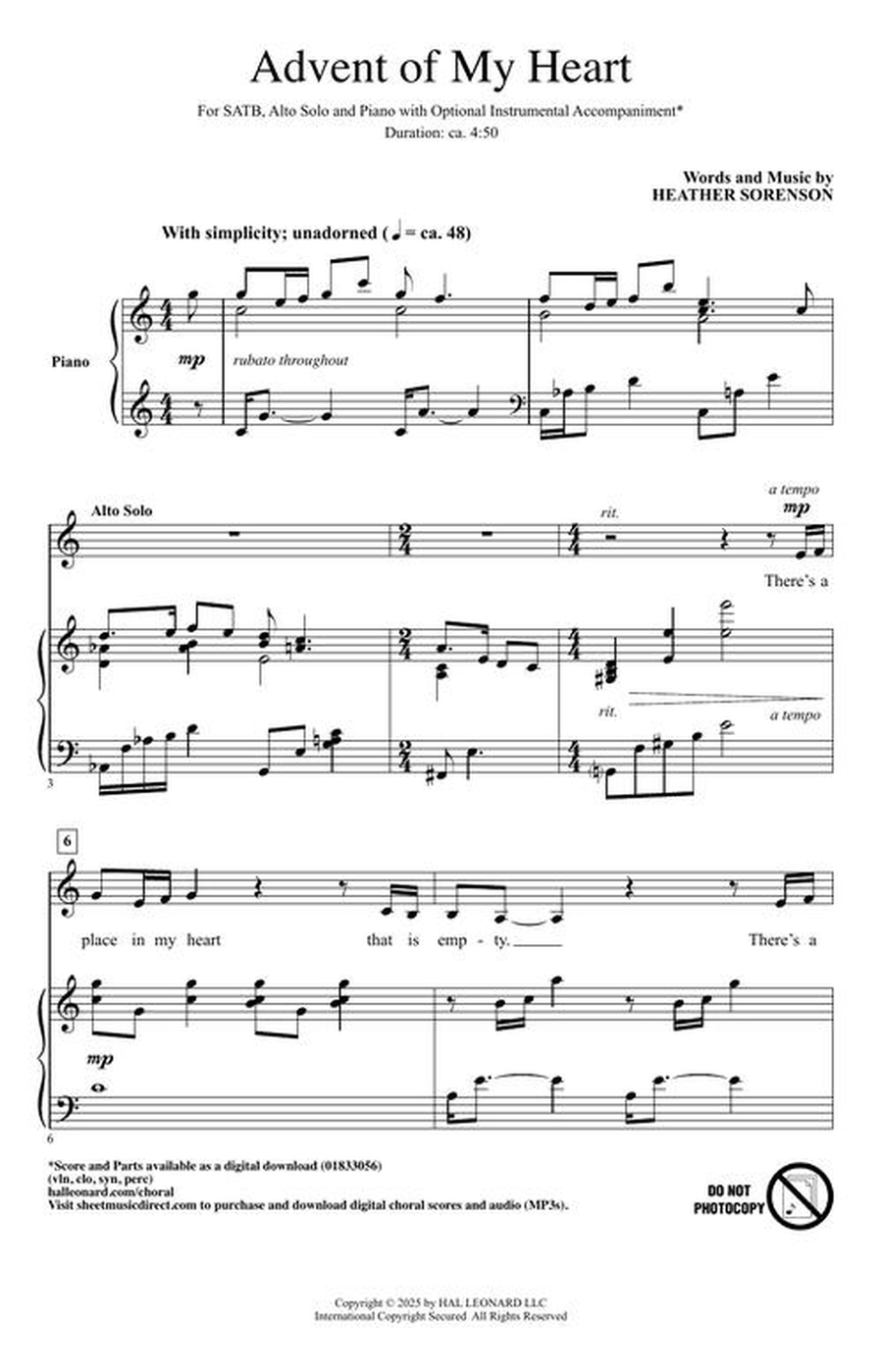 Advent Of My Heart Advent Of My Heart 4-Part scores gallery preview page 3