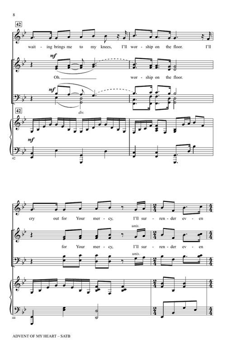 Advent Of My Heart Advent Of My Heart 4-Part scores gallery preview page 5