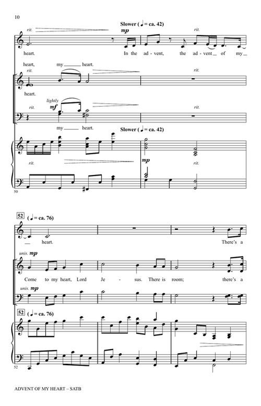Advent Of My Heart Advent Of My Heart 4-Part scores gallery preview page 6