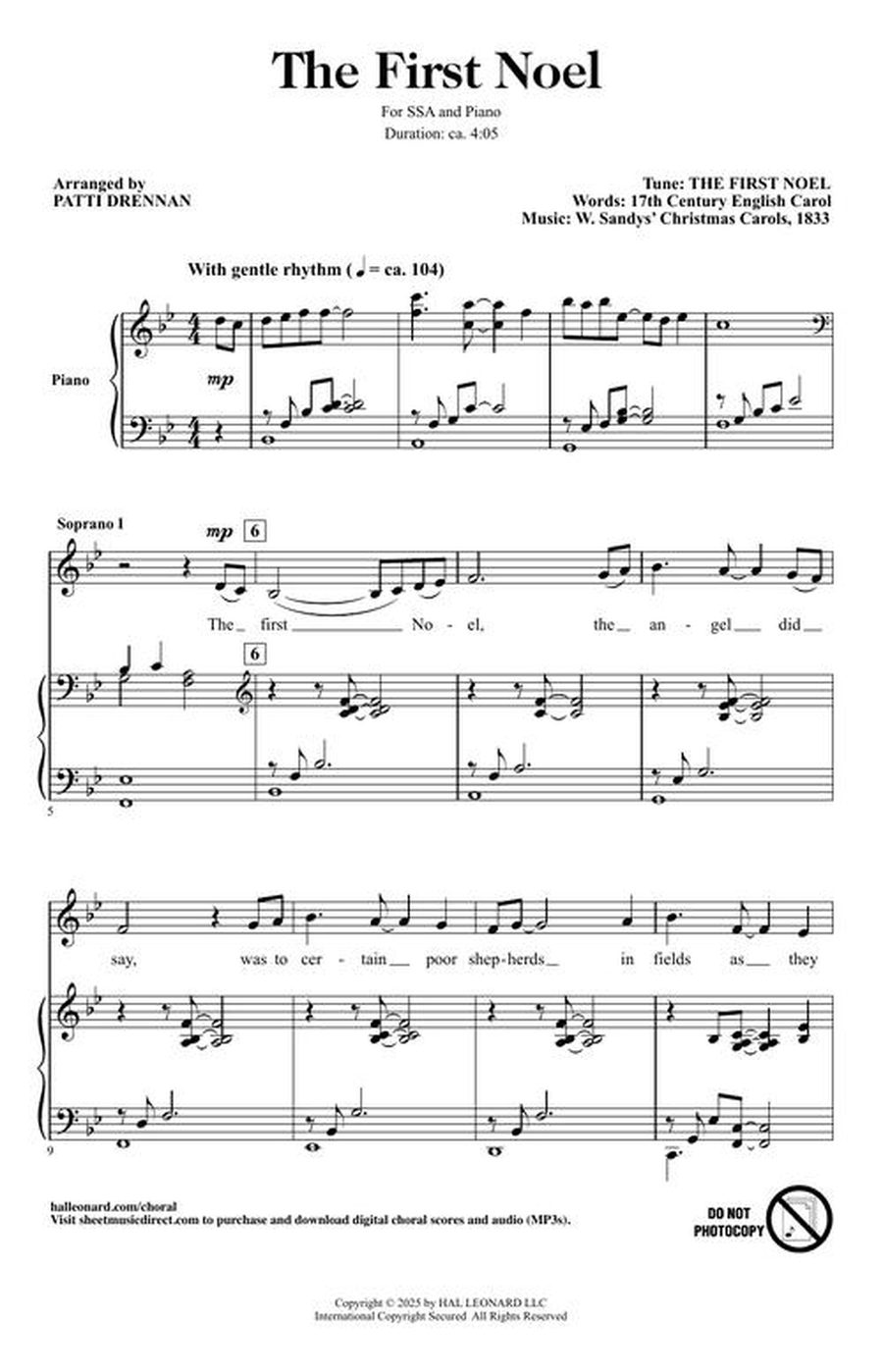 The First Noel The First Noel SSA scores gallery preview page 3