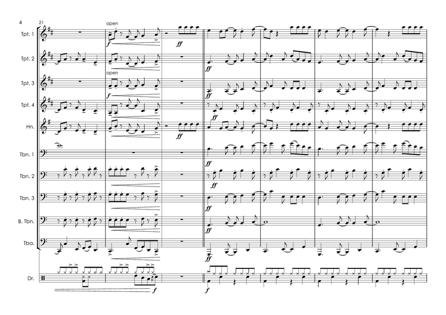 Every Little Thing She Does Is Magic Brass Ensemble scores gallery preview page 6
