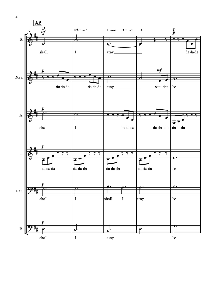 Can't Help Falling In Love 4-Part scores gallery preview page 4
