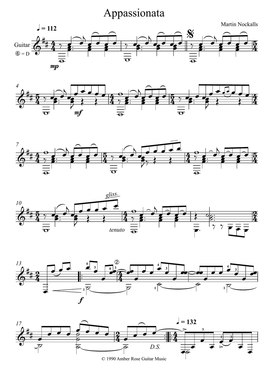 Appassionata Appassionata Classical Guitar scores gallery preview page 1