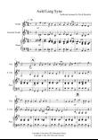 Auld Lang Syne for Violin and Guitar Duet